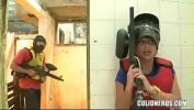 Bokep CULIONEROS Sexy Latina with huge butt and boobs playing paintball