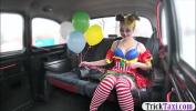 Bokep Gal in clown costume fucked by the driver for free fare