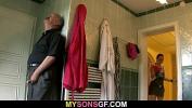 Bokep Mobile Horny old dad licks and fucks son 039 s gf pussy mp4