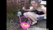 Bokep Hot Cute Kitty flashing her panties while doing a puzzle mp4