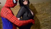 Bokep Baru Busty Cosplay Catwoman takes spiderman web