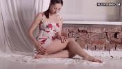 Nonton Film Bokep Russian brunette with hairy pussy stretching on the couch
