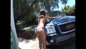 Nonton Bokep Pretty brunette girl washing cars in blue bikini Kylee King proposed couple of guys some extra service 2020