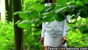 Video Bokep A slutty brunette teen blows older man 039 s dick and gets banged in nature gratis