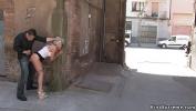 Download vidio Bokep Hot handcuffed blonde slave Leyla Black on her knees made by mistress suck dick outdoor then in hidden alley gets fucked in public European action terbaik