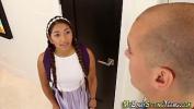 Bokep Latina teen babysitter gets pussy fucked and face jizzed