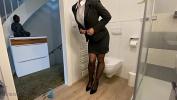 Bokep Mobile sexy secretary in high heels and stockings stuffing her panties in her wet pussy after office work 3gp