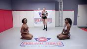 Bokep Lesbian Wrestling Match as Paris Love fights Mocha Menage fingering pussy and battling hard terbaru