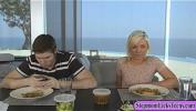 Download Video Bokep Busty mom and teen licking after dinner 3gp