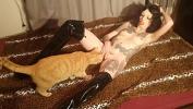 Bokep Terbaru Slut dildoing her pussy and cat comes on bed and is curious