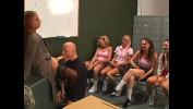 Film Bokep Bald male gives BJ to five females wearing strapons in classroom mp4
