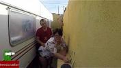 Vidio Bokep Fat woman wants to eat her pussy in a corner behind the mobile home mp4