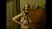 Video Bokep Granny in a slave outfit deepthroats and gags and gets fucked until grandpa shoots his load mp4