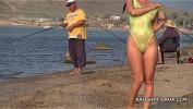 Bokep Video Transparent swimsuit and nude on the beach hot