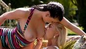 Nonton Film Bokep Two lesbian babes having fun in a garden hot