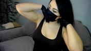 Video Bokep Terbaru masked lady in latex gloves want orgasm so much