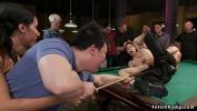 Nonton Bokep Blindfolded and zippered bound slut Lily LaBeau gets pussy fucked with dildo on a stick and big cock of Bill Bailey on pool table in public place terbaru