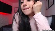 Bokep Baru Black haired amateur beauty in pink tight blouse with fake big tits and hard nipples posing and playing with vibrator in live webcam show homemade 3gp online