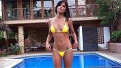 Bokep Terbaru Denise Gomez posing in her yellow bikini